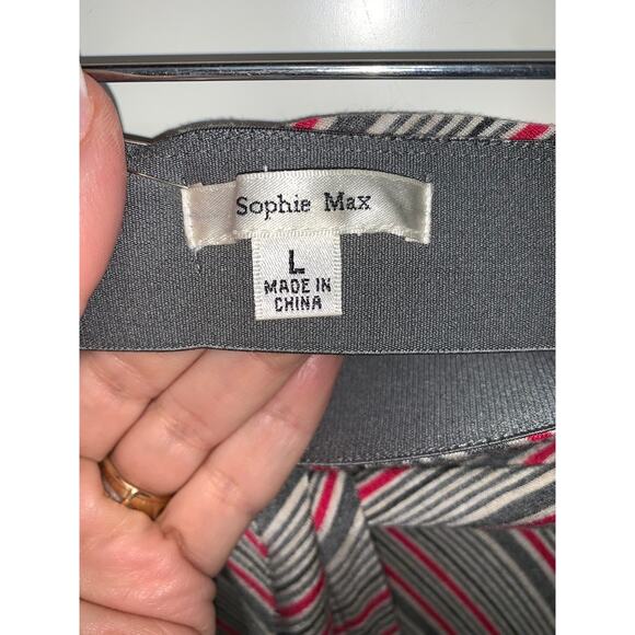 Sophie Max Women's XS Multicolor Striped Skirt & Top Set Casual Outfit - Picture 4 of 14